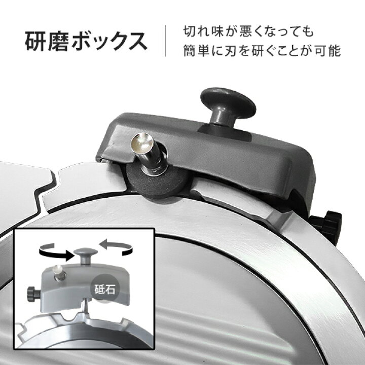 楽天市場】ミナト 業務用 ミートスライサー 高品質イタリア製回転刃 全 