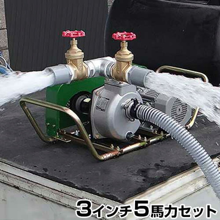 楽天市場】ミナト 2水路切り替え型 3インチ ベルト掛けポンプ 三相 