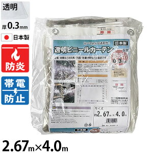 �q�i�J �h���E���d �����r�j�[���J�[�e�� 2.67m×4.0m 0.3mm HE-030B-C [�h�� ���d ���� �r�j�[�� �J�[�e��]