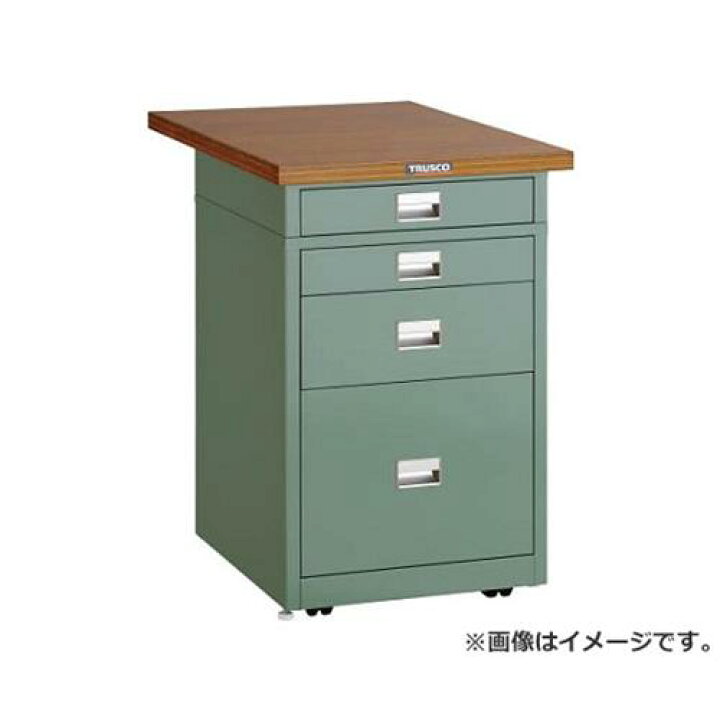 楽天市場】TRUSCO 作業台用サイドキャビネット 木目天板付 500X750 
