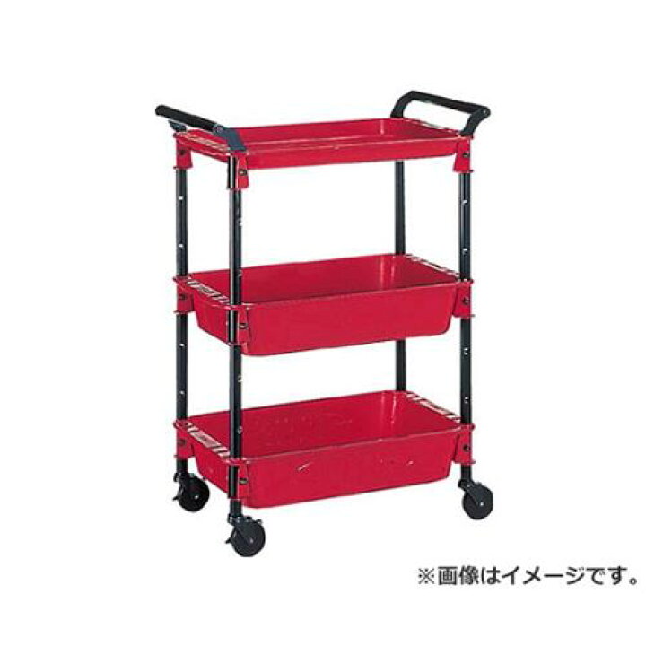 楽天市場】TRUSCO ツールワゴンロイヤル 586X320X833 深2浅1 赤 TWR4 