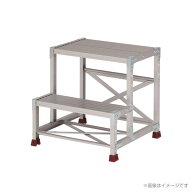 YAMAZEN アルミ作業台(2段) YPS-2-6060 天板幅600mm 4989247757365 [作業台 踏み台 足場 踏台 山善 YPS P…