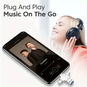 4in 1 }CNSD TFJ[h[_[ OTGA_v^[ iPhone iPad Android Mac PCJp Type C Lighting USB C Android[_[ |[^u[_[