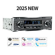 1Din カーラジオ MP3 プレーヤー クラシックカー レトロオーディオステレオサポート FM AUX EQ USB 入力…