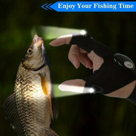 懐中電灯 LEDグローブ 夜釣り ライト付きグローブ 高品質 LEDトーチグローブ LEDライト 手袋 ライト付き手袋 左右ペア 手袋 夜間作業 手元確認 夜間 犬の散歩 読書灯 キャンプ 懐中電灯グローブ 防災グッズ 緊急時の明かり確保　電池交換できます【10万個以上の販売実績】