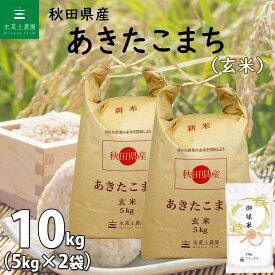 【玄米】 秋田県産 あきたこまち 10kg（5kg×2袋）令和5年産 御縁米（縁結び）150g プレゼント付き