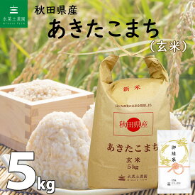 秋田県産 あきたこまち 玄米5kg 令和5年産 御縁米（縁結び）150g付き