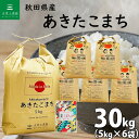 【精米】秋田県産 あきたこまち 30kg（5kg×6袋）令和5年産 古代米お試し袋付き