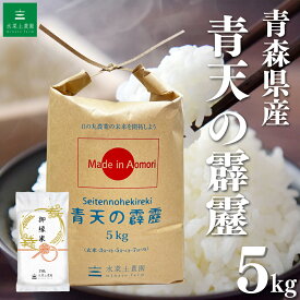 青森県産 青天の霹靂 精米 5kg 令和6年産 御縁米（縁結び）150g付き