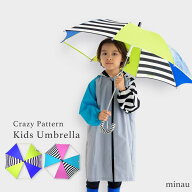 ファブハグ 傘 キッズ 子供用 CRAZY PATTERN クレイジーパターン 45cm 50cm 55 cm 子ども 男の子 男児 カ…