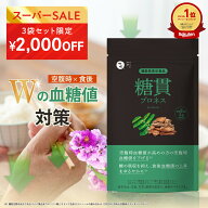 ★4日 20時~2000円OFFクーポン(定期便除く)★機能性表示食品 血糖値 サプリ 糖貫プロネス (30日分) │ 糖…