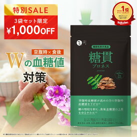 ★9日20時~1000円OFFクーポン(定期便除く)★機能性表示食品 血糖値 サプリ 糖貫プロネス (30日分) │ 糖貫 サラシア 血糖エキス バナバ葉 サラシノール 食後血糖値 添加物不使用 血糖値 を下げる 糖の吸収を抑える 高麗人参 │みなわ発酵 1袋60粒