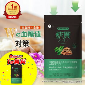 ★1袋無料プレゼント★糖貫プロネス (30日分) 機能性表示食品 血糖値 サプリ 1袋60粒 │ 糖貫 サラシア 血糖エキス バナバ葉 サラシノール 食後血糖値 添加物不使用 血糖値 を下げる 糖の吸収を抑える 高麗人参 │みなわ発酵