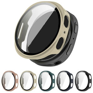 Galaxy Watch 8 �J�o�[ �n�[�h�P�[�X �����K���X �K���X�t�B�����t�� �S�ʕی� �t���ی�P�[�X Samsung �T���X�� �M�����N�V�[�E�H�b�`8 40/44mm �P�F/�N���A �t�B�������