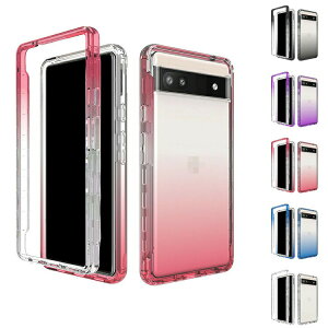 Pixel6a ケース クリア ケース グラデーション 耐衝撃 シンプル 耐衝撃ケース/カバー 保護ケース クリアケース Google グーグル ピクセル6a スマホケース おしゃれ 人気 スマホカバー スマートフ