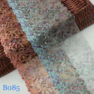 チュール チュールリボン リボン 手芸用 レース生地 レーステープ 花柄 手作り ハンドメイド 4m B085