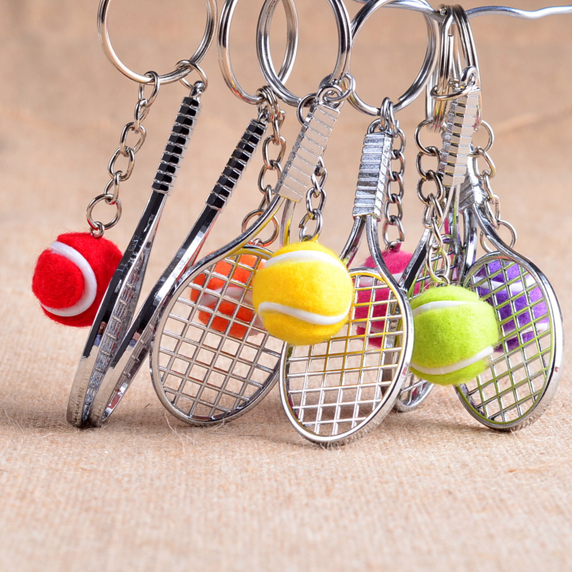 楽天市場】12個セット テニスラケット ＆ ボール キーホルダー 記念品