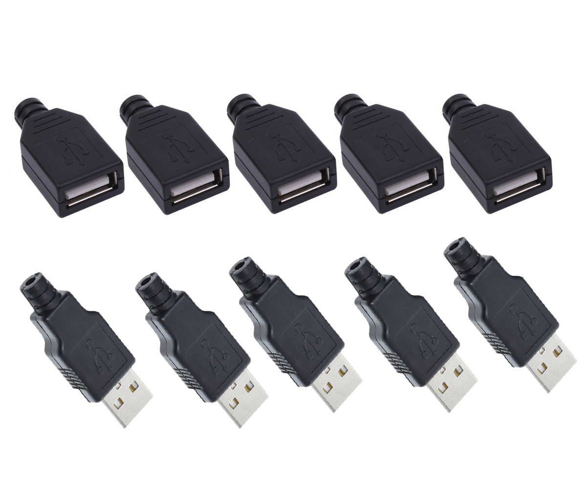【楽天市場】USBコネクター アダプター4ピン USB 2.0 タイプ A オス メス 各5個セット データ通信 可 DIY 自作 交換 【送料無料】mri-c71  : mind1（マインド・ワン）