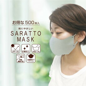 【500枚】洗える マスク ポリウレタン UVカット 大量 グレー さらっとマスク フリーサイズ 500枚