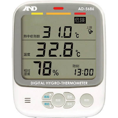 新作販売 生産加工用品 計測機器 温度計 湿度計 エー アンド デイ AD5686 Ｄ くらし環境温湿度計 本日の目玉 Ａ