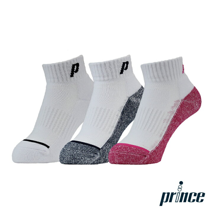 楽天市場 3足パック ソックス プリンス Prince ショート丈 レディース 靴下 テニス スポーツ テニスミネムラ