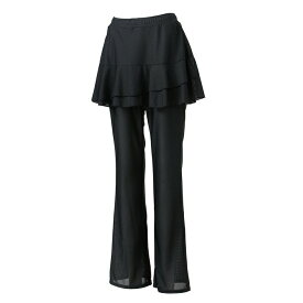 総メッシュ フレア スコート付きパンツ ブーツカット 涼しい 夏 スカート付き ボトムス S M L レディース テニス ゴルフ スポーツウエア ミネムラ 日本製