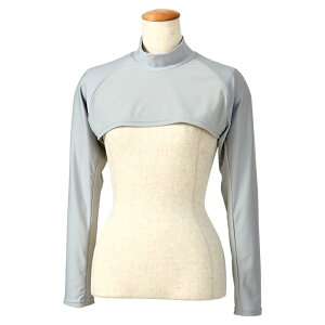 インナーシャツ ハーフ インナー UVカット メッシュ 涼しい ハイネック レディース テニス ゴルフ ランニング スポーツウエア ジム フィットネス M グレー ミネムラ