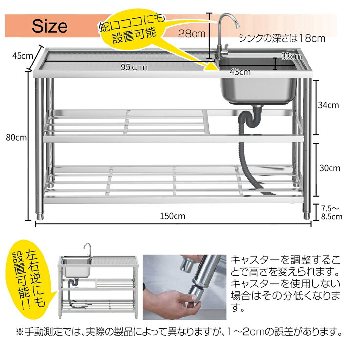 楽天市場】ステンレスシンク ステンレス簡易流し台 ガーデンシンク