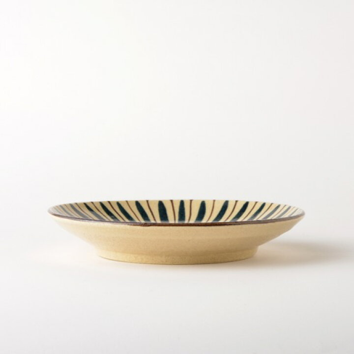 楽天市場 瀬戸焼 小春花窯 麦藁手 六寸皿 青 瀬戸焼 小春花窯 みんげい おくむら