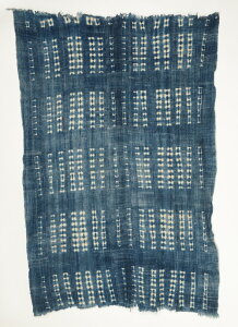 ブルキナファソ バンバラ族 藍染め絞り染め布