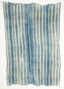 ブルキナファソ バンバラ族 藍染め絞り染め布