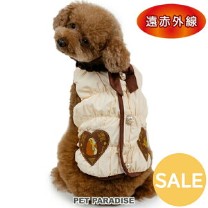 ディズニー わんわん物語 セール 犬 服 冬 遠赤外線 ノーカラー ベスト 背中開き 小型犬 | アウトレット sale 【返品交換不可】 秋冬 レディ リボン 着せやすい 保温 暖かい 防寒 防寒対策 おし