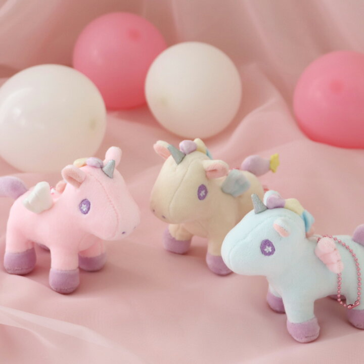 楽天市場】ユニコーン マスコット ぷにもちキーホルダー 《ピンク  