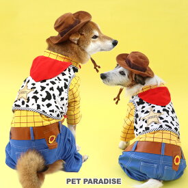 ディズニー 犬 服 コスチューム 小型犬 中型犬 トイストーリー ウッディ | ランキング1位入賞 なりきり パンツつなぎ 帽子付き かわいい 犬の服 カウボーイ 保安官 コスプレ