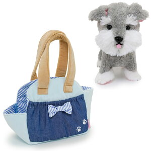 マザーガーデン とことこおさんぽシリーズ わんちゃん & キャリーバッグ 《ブルー》 2点セット 犬のぬいぐるみ おもちゃ 犬 ぬいぐるみ 動く 鳴く 4歳 3歳 女の子 男の子 誕生日 クリスマス