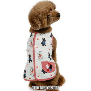 ペットパラダイス リサとガスパール 犬 服 春 背中開き ハート キルティング ベスト 小型犬 | 着せやすい おでかけ お出かけ お散歩 おさんぽ おしゃれ かわいい