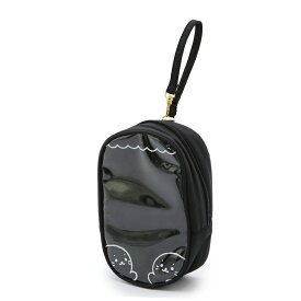 しろたん どこでもキャリーケース 【単品】 《白 黒》キャラクターバッグ キャリーポーチ ぬいぐるみ 持ち運び 透明 クリア バッグ ケース ストラップ付 推し活 あざらし アザラシ かわいい キャラクター プレゼント ギフト マザーガーデン