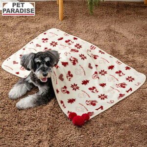 ディズニー ミッキーマウス ミニーマウス 犬 毛布 冬用 ニット柄 ブランケット | 保温 暖かい 防寒 かわいい あったか ホワイト