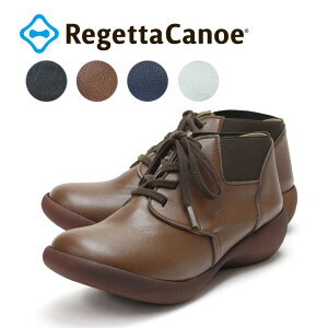 RegettaCanoe-リゲッタカヌー-CJAL-4102 アシンメトリーローウェッジソール サイドゴアレースアップショートブーツ