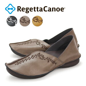RegettaCanoe-リゲッタカヌー-CJBB-4701刺繍 バブーシュ ぺたんこ シューズ 履きやすい 歩きやすい 日本製 エスニック