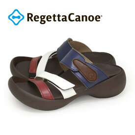 RegettaCanoe -リゲッタカヌー-CJEG-5224a CJEG-5223a エッグヒール トリコロール 3本ベルトサンダル つっかけ 履きやすい 歩きやすい 痛くなりにくい