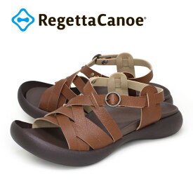 RegettaCanoe -リゲッタカヌー-CJFD-5368 編み込み風クロスベルトサンダル レディース ぺたんこ　履きやすい　歩きやすい