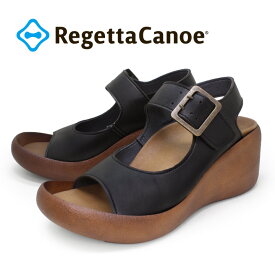 PT10倍キャンペーン開催中！27日1：59分まで★RegettaCanoe -リゲッタカヌー- CJBG-9103 厚底 ブロッジヒール バックルベルト サンダル 履きやすい 歩きやすい レディース