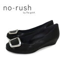 no-rush ノーラッシュ by リゲッタ 当店限定 NR-07 バックルモチーフパンプス ウェッジヒール スクエアトゥ 3.5cm 巻ヒール 履きやすい 歩きやすい 痛くない 柔らかい 通勤 結婚式 入学式 卒業式 オフィス