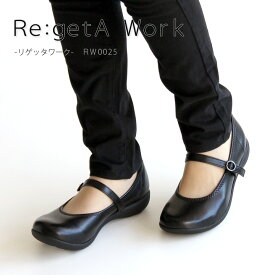 Re:getA Work -リゲッタワーク- RW-0025 ベルト付きローヒールパンプス