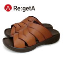 全品PT10倍開催！20日0時から26日1時59分まで！Re:getA　-リゲッタ-R-229M メンズ 手染め 編み込みベルトサンダル 日本製　歩きやすい　履きやすい