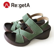 Re:getA -リゲッタ-R-2682 クロスベルト ウェッジサンダル グミサンダル 歩きやすい 履きやすい 疲れにく…