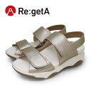 PT10倍キャンペーン開催！20日23時59分まで Re:getA リゲッタ RE-3005 軽量 厚底 2本ベルトサンダル フラット バックベルト レディース 歩きやすい 履きやすい 痛くなりにくい EVA