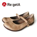 Re:getA -リゲッタ- R-2361 ローヒールストラップパンプス シューズ ぺたんこ 履きやすい 歩きやすい 新生活 母の日