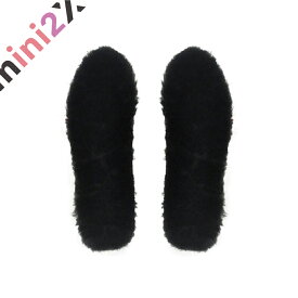 暖かい ふわふわ インソール ブラック 黒 選べるサイズ 22.5cm ～27.5cm 天然羊毛100％ 中敷き もこもこ ウール 柔らかい ボアインソール 極厚 保温 防寒 吸水 防臭 ムレない 温かい 冷え性 レディース メンズ シューズ インソール 靴 くつ スニーカー ブーツ ムートン